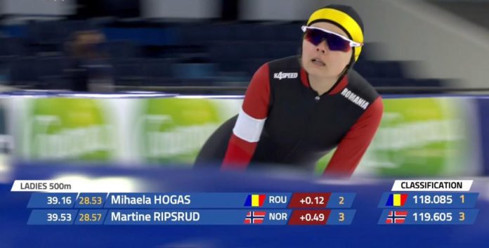Mihaela Hogaş a făcut un nou record naţional la patinaj viteză la Europene
