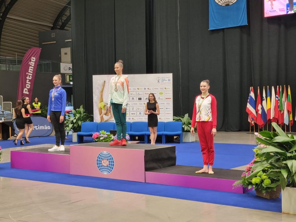 România este vicecampioană europeană la gimnastică ritmică la junioare pentru gimnastele din România la Turneul Internațional din Portugalia