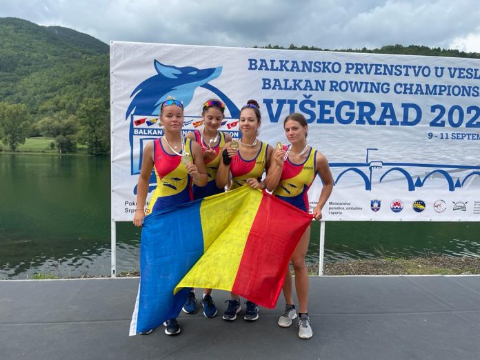 România are cele mai multe medalii de aur la canotaj la Balcaniada de juniori.