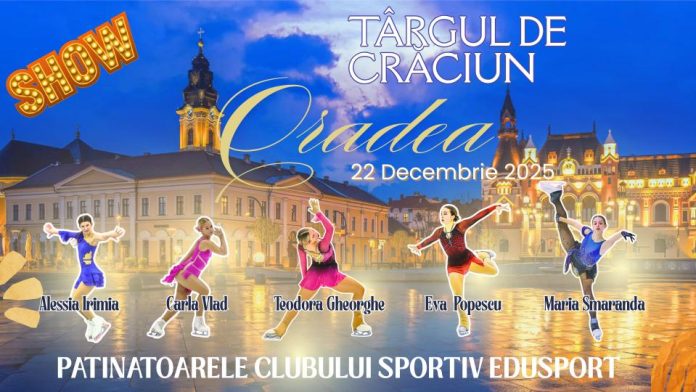 Patinaj artistic pe gheața din Oradea. Fetele Andreei Ionescu au făcut spectacol.