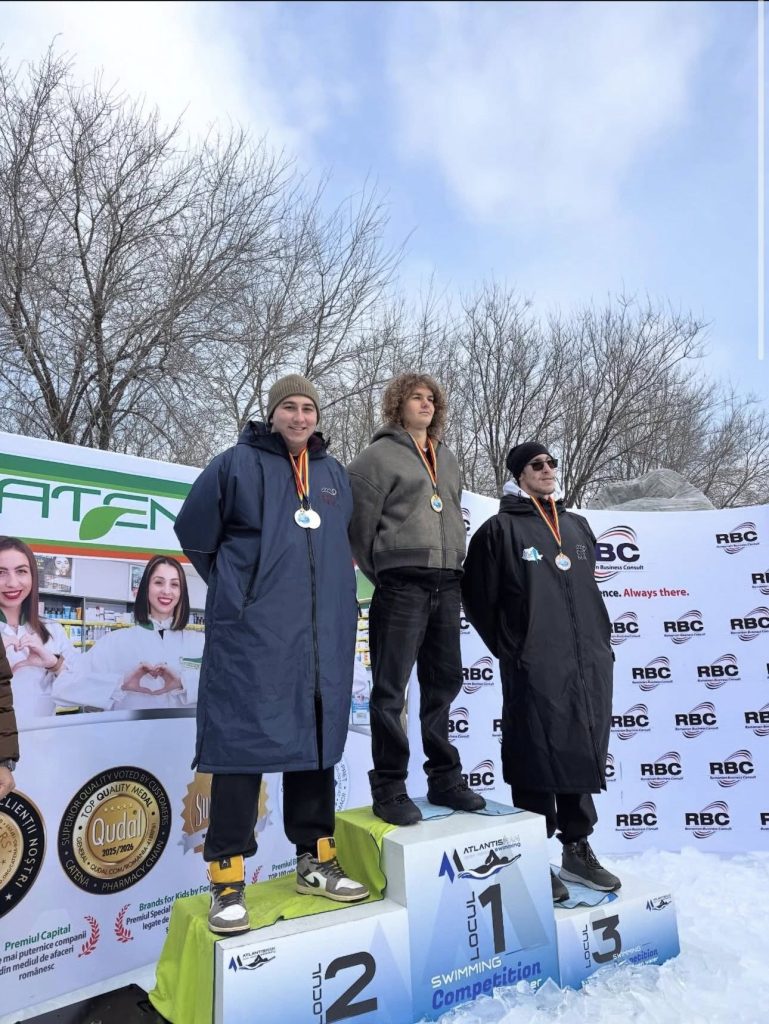 Luca Boldura câștigă trei titluri naționale la Înot în Ape Înghețate